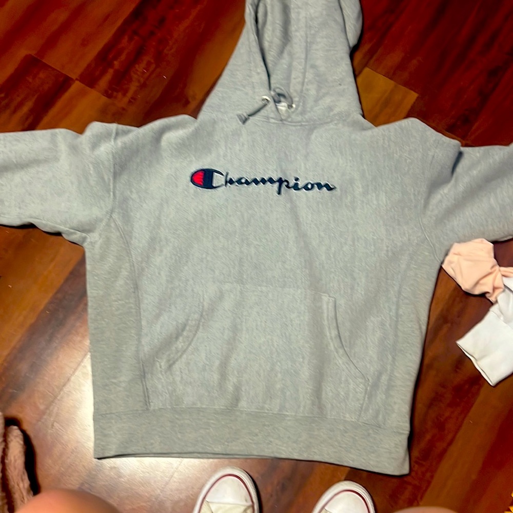 Size small grey champion hoodie